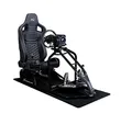 Produktbild: Speedmaster PRO Zero-Flex Racing Simulator Cockpit, SIM Racing Cockpit Rennsimulations-Stuhl mit Lenkrad- & Pedalablage Schwarz (Carbonfaser Optik Schwarz)