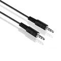 Produktbild: conecto CC50483 Klinkenkabel Audio Stereo Aux Verbindungskabel 3,5mm Klinke Stecker auf 3,5mm Klinke Stecker Ultraslim-Design 1,00m schwarz