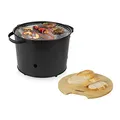 Produktbild: Princess Hybridgrill - Holzkohle- oder Elektrogrill - Tragbar & Vielseitig - Grillfläche Ø 32 cm - 1400 W - 112240