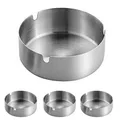 Produktbild: 4 Stücke Edelstahl Aschenbeche, Tischplatte Aschenbecher, Runder Aschenbecher...