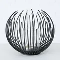 Produktbild: Windlicht CYLON DH 18x16 cm schwarz Teelichthalter Windlichtglas Teelichtglas