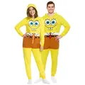 Produktbild: United Labels® Kostüm SpongeBob Schwammkopf Kostüm Overall Kapuze Onesie Jumpsuit Einteiler gelb L