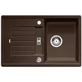 Produktbild: BLANCO ZIA 45 S | Granitspüle aus SILGRANIT cafe | Einbauart: Einbau von Oben | reversibel | für 45 cm breite Unterschränke | Großes Becken | Reinigungsfreundliche Öberfläche | [78x50x20,2 cm]