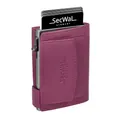 Produktbild: SecWal Kartenetui mit Münzfach Druckknopf inkl. Geschenkbox - Made in Germany - Echtleder Mini Geldbörse inkl. E-Book für Damen und Herren - RFID Schutz Geldbeutel klein (Pink)