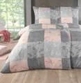 Produktbild: Kuscheli Bettwäsche 2x 135x200 + 2x 80x80 cm atmungsaktiver Bettbezug, moderne Designs, Für Allergiker geeignet, pflegeleicht, angenehm weicher Stoff
