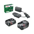 Produktbild: Bosch Akku und Ladegerät Starter Set 18V (2x Akku 2,0 Ah + 4,0 Ah, AL18V-20 Ladegerät, 18 Volt System, im Karton)