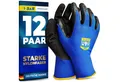 Produktbild: S&R Arbeitshandschuhe Schutzhandschuhe, 12 Paar aus Nylonfaser mit Latexbeschichtung (Set, 24-St., 12 Paar M / 8) geeignet für den privaten und gewerblichen Gebrauch