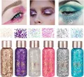 Produktbild: Owelth 6 Stück Body Glitter Gel, Mermaid Sequins Chunky Glitter Liquid Gel, Glitzer Gesicht Körper, Glitzer Schminke für Masquerade Weihnachten Festival Partydekoration Long Lasting Sparkling