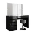 Produktbild: Vicco Schminktisch Sherry, Schwarz, 120 cm mit LED Beleuchtung und Hocker