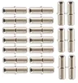 Produktbild: 20 Stück Bodenträger aus Metall [Ø 5mm x Länge 17mm] für Einlegeböden | Fachträger | runde Regalstifte Träger vernickelt aus Metall | 20er Set - Steckbodenträger | Fachbodenträger für Holz und Glas