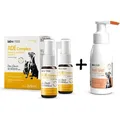 Produktbild: Lab-v ADE Complex – Vitamin-A-, D- und E-Komplex als Spray für Hunde und Katzen + Auri Vet – Ohrpflegepräparat für Hunde 75 ml