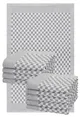 Produktbild: Betz 10er Set 50x100cm Küchentuch Baumwolle Meinor Grubentuch extrem strapazierfähig und saugstark trocknergeeignet - Gastronomiequalität - Geschirrtücher BW schwarz