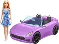 Produktbild: Mattel® Spielzeug-Auto Barbie Auto Lila Mattel blonde Puppe ab 3 Jahre HBY29