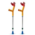 Produktbild: 2x REBOTEC FUN-KIDS Unterarm-Gehstützen made in Germany Gehhilfen Krücken für Kinder in gelbbunt