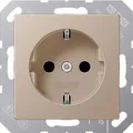 Produktbild: Jung A1520CH Schutzkontakt-Steckdose, 16 A 250 V ~, Duroplast lackiert, Serie A, champagner