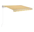 Produktbild: vidaXL Markise Markise Manuell Einziehbar 350x250 cm Gelb und Weiß (1-St)