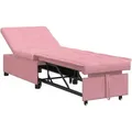 Produktbild: vidaXL Sofa Bett 3-in-1 Ausziehbares Design Rosa Velours
