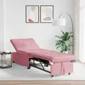 Produktbild: Sofa Bett 3-in-1 Ausziehbares Design Rosa Velours