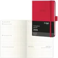 Produktbild: Sigel Buchkalender C2665 Conceptum, rot, Jahr 2026, A6, Wochenplaner, 1 Woche = 2 Seiten