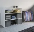 Produktbild: VCM Holz Kleiderschrank | offener Schrank | begehbarer Kleiderregal | Dachschrägen Regal | Maße ca. B. 90 x H. 100 x T. 50 cm - Dacho l