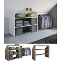 Produktbild: VCM Holz Kleiderschrank offener Schrank begehbarer Kleiderregal Dachschrägen Regal Maße ca. B. 90 x H. 100 x T. 50 cm - Dacho l