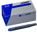Produktbild: 3 LAMY Großraum-Tintenpatronen T10, blau löschbar, 15er Pack