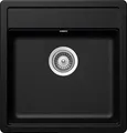 Produktbild: SCHOCK hochwertige Küchenspüle 48 x 51 cm Mono N-100S Magma - CRISTADUR schwarze Spüle ohne Abtropffläche ab 50 cm Unterschrank-Breite