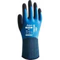 Produktbild: Wonder Grip® WG-318 Arbeitshandschuh Aqua, Gr. M/8, doppelt vollbeschichtet, hervorragende Griffigkeit und Widerstandsfähigkeit bei nässe, 1x Paar L/R, blau/grau