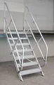 Produktbild: Günzburger Steigtechnik Treppe 45° Stufenbreite 800 mm 9 Stufen Aluminium geriffelt - 600269