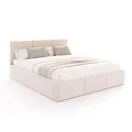 Produktbild: FDM Polsterbett 120x200 cm Doppelbett mit Lattenrost Bettkasten Stauraum Fresia Trinity beige mit Kopfteil modern