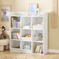 Produktbild: SoBuy Bücherregal Montessori Regal Kinderzimmer mit 9 offenen Fächern KMB120-W