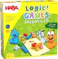 Produktbild: HABA Logic! Games – Freddy & Co. – Knobelspiel für Kinder ab 5 Jahren mit 60 Aufgaben – Rätselspaß aus Holz für kreatives Denken, Solo-Spiel – 1306815001