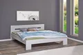 Produktbild: Inter Link - Bett - Bettrahmen – Bettgestell – Jugendbett – Gästebett – Doppelbett – Modernes Bett -ohne Lattenrost - Weiß lackiert - Annik - 180x200cm