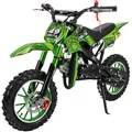 Produktbild: Mini-Crossbike Delta, Benzin-Motorrad, Pocketbike, Dirtbike, 49 ccm, bis zu 40 km/h, Scheibenbremsen (Gruen)