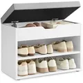 Produktbild: VASAGLE Schuhbank, Schuhbank, Sitzbank, Schuhregal mit gepolstertem Kissen,Schuhorganizer 60 cm