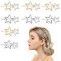 Produktbild: 8 Stück Haarschmuck Damen Gold Silber Haarspange Hochzeit Minimalistische Geo...
