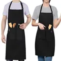 Produktbild: ® 2 Stück Kochschürze Wasserdicht Schürze mit 3 Taschen Verstellbare Grillsch...