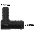 Produktbild: WamSter® L 90° Schlauchverbinder Pipe Connector reduziert 20mm 16mm Durchmesser