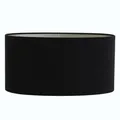 Produktbild: Light & Living Lampenschirm oval Velours - Schwarz - 38x17,5x19cm - Oval - Textilien