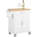 Produktbild: SoBuy Küchenwagen, Weiß, Holzwerkstoff, 74x90x46 cm, Esszimmer, Servierwagen