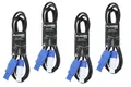 Produktbild: 4er PLUGGER Powerconkabel Verbindungskabel grau/blau, PowerCon kompatibel, 1.8m
