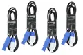 Produktbild: 4 Stk. PLUGGER Powerconkabel Verbindungskabel grau/blau PowerCon kompatibel 1.8m