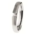 Produktbild: Ernstes Design Fingerring Ernstes Design Ring R506.53 Edelstahl mit Brillant Größe 53