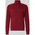 Produktbild: BOSS Regular Fit Sweatjacke aus Baumwoll-Mix in Dunkelrot, Größe M
