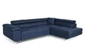 Produktbild: COMFORTINO FURNITURE Ecksofa mit Schlaffunktion PASTI L-Form, Sofa Couch mit Bettkasten, 3-Sitzer Eckcouch, Schlafsofa für Wohnzimmer, Big Sofa Couch mit Schlaffunktion (Blau, Ottomane Rechts)