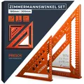 Produktbild: Zimmermannswinkel Set - 180mm & 300mm - Innovative abwischbare Notizfläche - ...