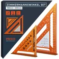 Produktbild: Presch Zimmermannswinkel Set | 180mm & 300mm | Hochpräzise & Rostfrei