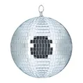 Produktbild: Relaxdays Discokugel, zum Aufhängen, für Decke, große Spiegelkugel, Party Deko, Mottoparty, Diskokugel Ø 20 cm, Silber