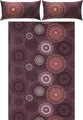 Produktbild: Erwin Müller Bettwäsche, Bettgarnitur Flanell - Mandala - mollig warm, temperaturregulierend, mit praktischem Reißverschluss - aubergine Größe 40x80 cm / 200x220 cm