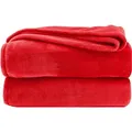 Produktbild: heimtexland ® Kuscheldecke SUPER SOFT Wohndecke Uni Flanell Decke XXL Pärchen Sofadecke Typ380 Rot 240 x 220 cm - Rot